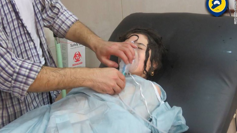 Children left gasping for air after suspected gas attack in Aleppo