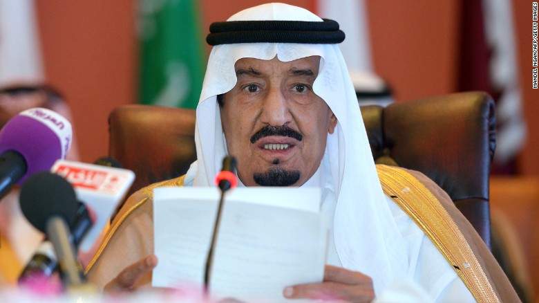 Saudi Arabian King not coming to White House meetings with Gulf allies