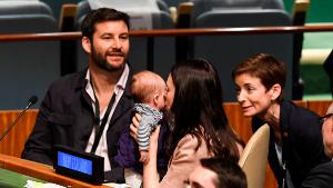 New Zealand PM Jacinda Ardern makes history with baby at UN assembly