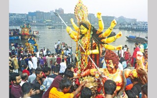 Durga Puja ends with immersion of goddess Durga