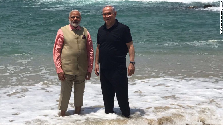 Benjamin Netanyahu and Narendra Modi hit the beach to do business