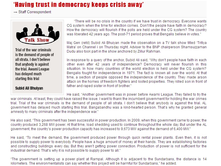 Having trust in democracy keeps crisis away