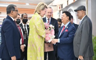 Belgian queen reaches Dhaka on three-day tour as UN SDG advocate