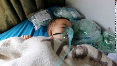 Survivors of Syrian attack describe chemical bombs falling from sky