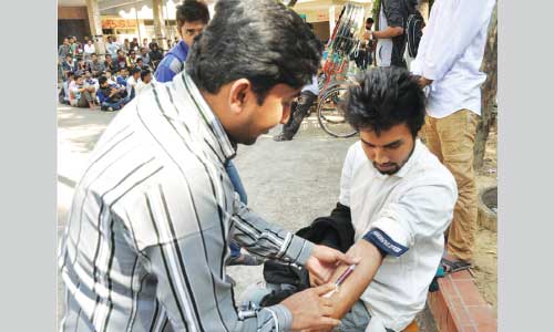 BCL’s ‘weird’ protest by splashing blood