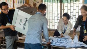 Cambodia's ruling party claims victory in election condemned as 'neither free nor fair'