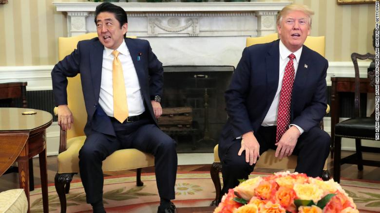 Abe faces awkward Trump summit on North Korea amid plummeting support in Japan