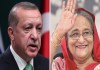 Erdogan greets Hasina   