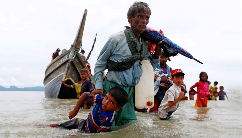 Rain aggravates sufferings of fleeing Rohingyas