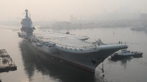 China's first homegrown aircraft carrier heads out for sea trial