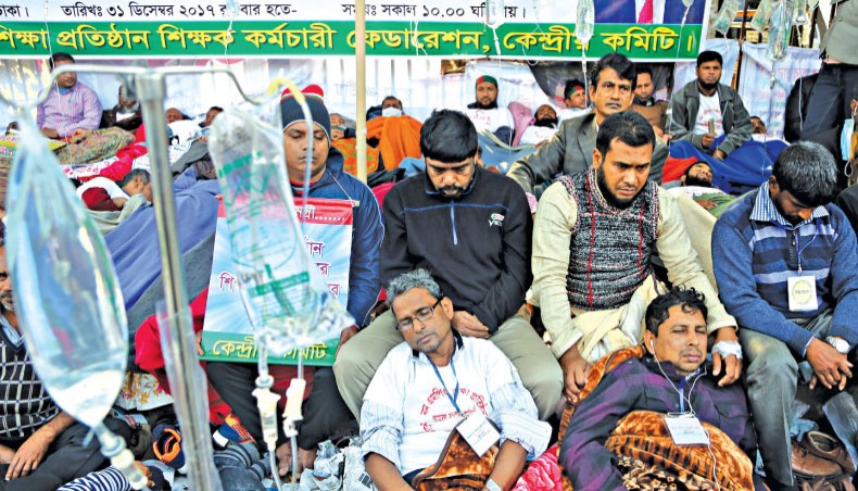 24 teachers hospitalised on 4th day of hunger strike for MPO