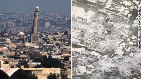US, Iraq say ISIS blew up famous Mosul mosque
