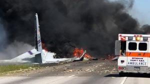 Nine killed when military plane crashes near Savannah
