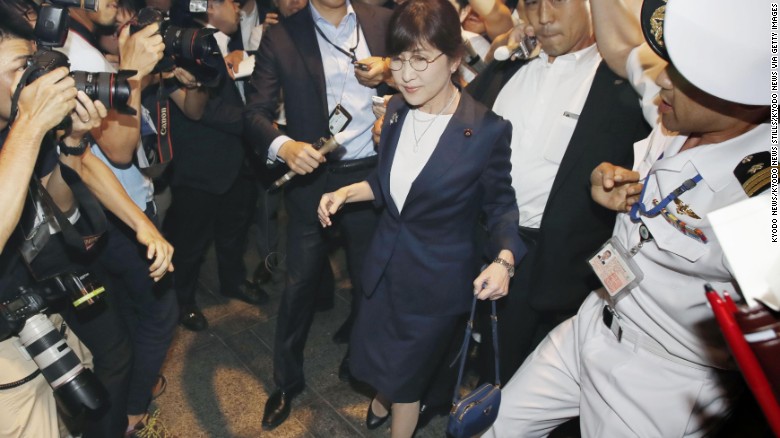 Japan's defense minister and one-time rising political star resigns
