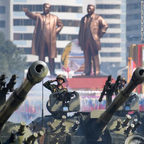 North Korea holds military parade without ICBMs