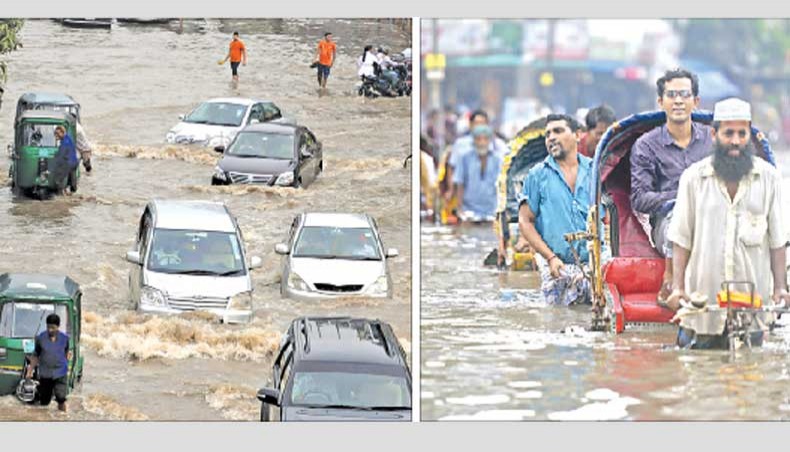  Rainwater, gridlocks paralyse city life