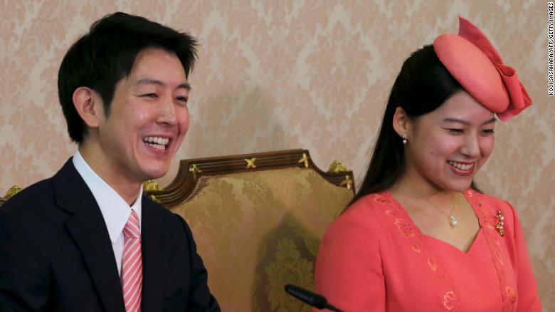 Princess Ayako introduces her future husband, a shipping employee, to Japan
