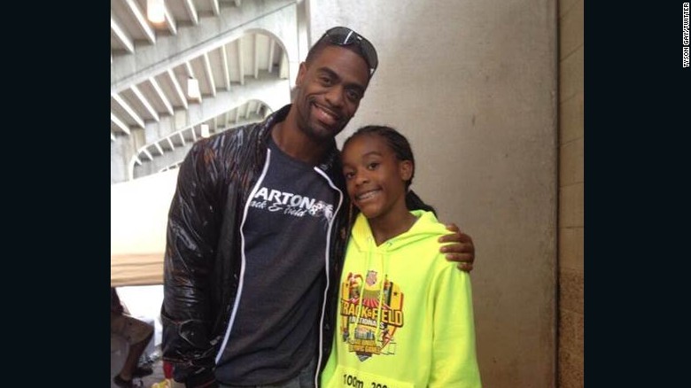 Father, son arrested in death of Olympian Tyson Gay's daughter