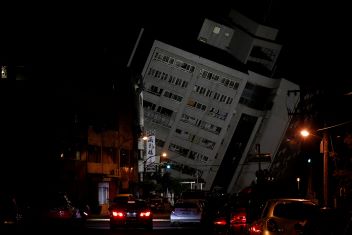 At least two killed, buildings collapse in magnitude 6.4 Taiwan quake