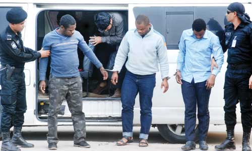 3 Nigerians among five arrested in city