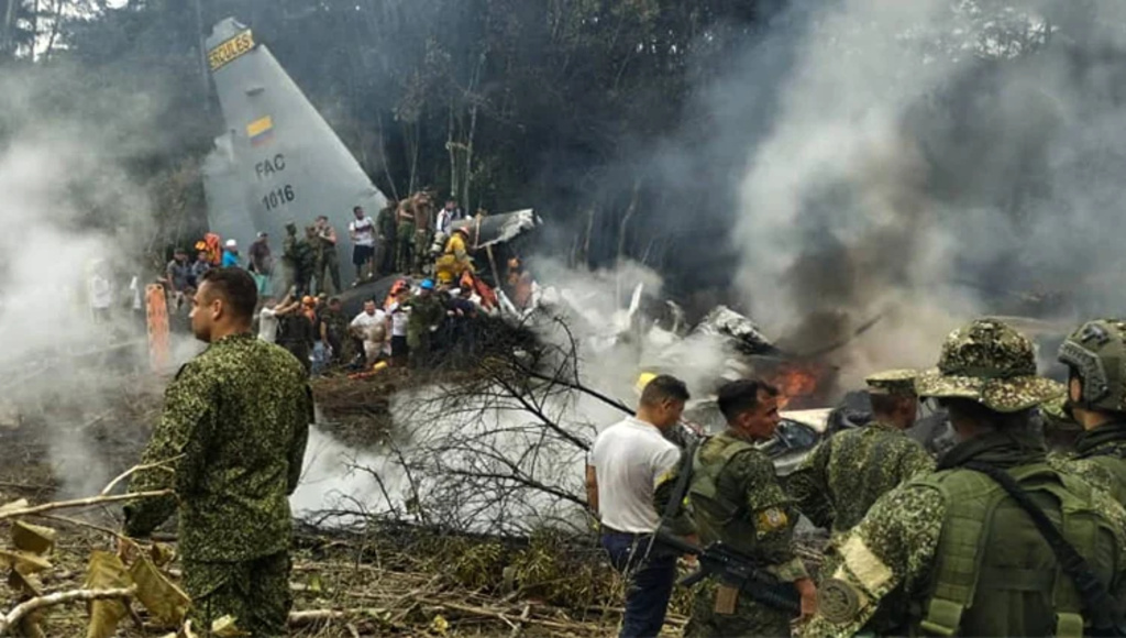 At least 66 people killed in Colombian military plane crash