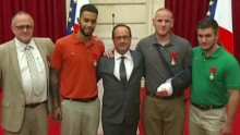 France honors 3 Americans, Briton for stopping train attack