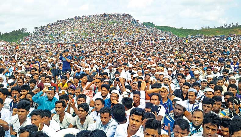 Rohingyas rally for rights at home