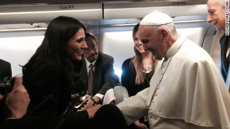 Reporter's notebook: Meeting Pope Francis on the papal plane