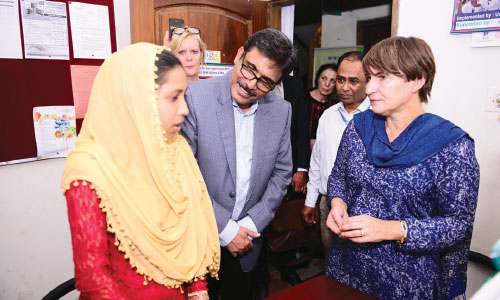 Dutch minister inspects UBR activities in Gazipur