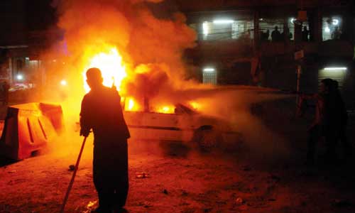 pate of arson attacks on transports Two more violence victims die, fresh 72-hour hartal begins today.