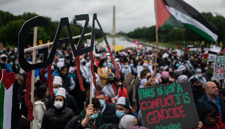 Pro-Palestinian rally in Washington seeks US aid to Israel end