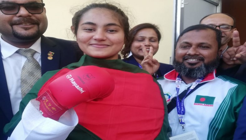 Al Amin, Pia, Antara win triple gold in karate