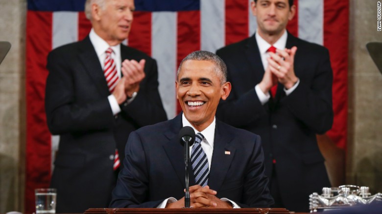 State of the Union: Barack Obama sells optimism to nervous nation