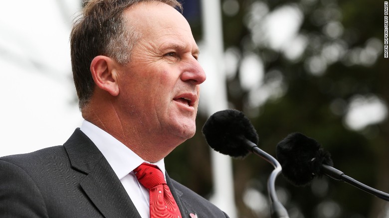 New Zealand PM John Key embroiled in ponytail-pull furore.