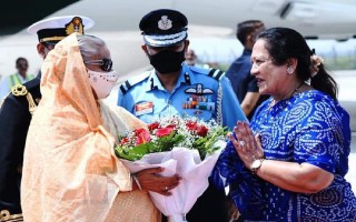 Red carpet rolled out as PM Hasina reaches New Delhi