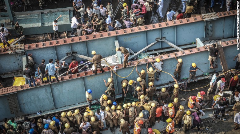 Kolkata overpass collapse kills 24; rescuers dig for survivors