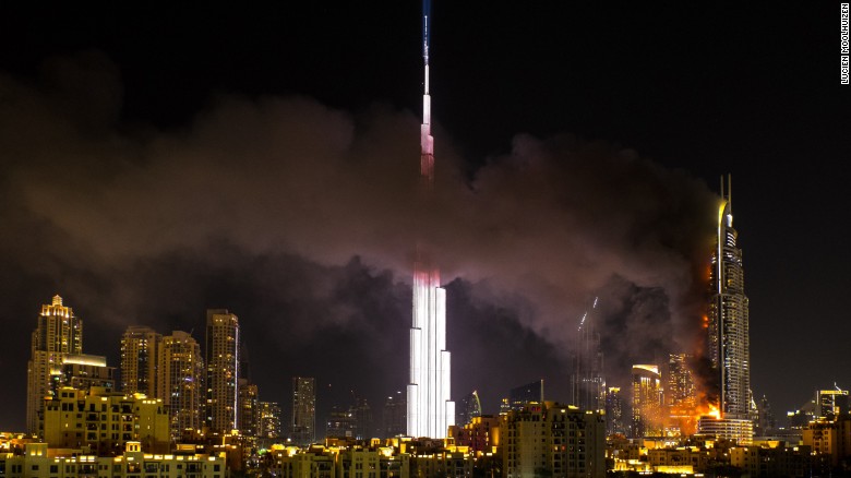 Fire engulfs downtown Dubai's high-rise Address hotel