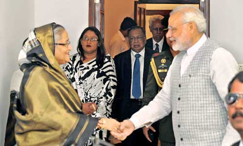 Hasina, Modi discuss bilateral issues