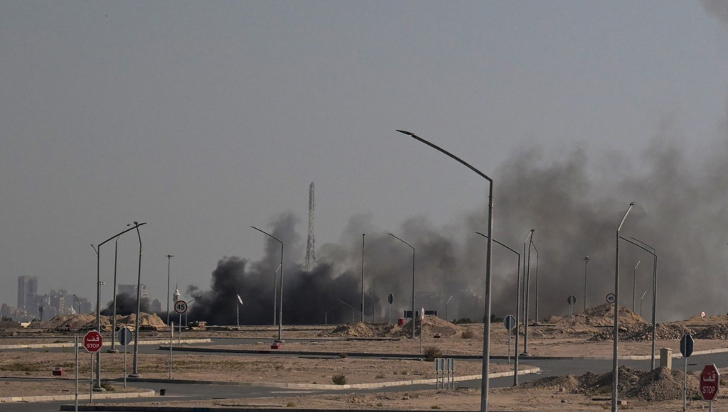 Smoke rising from US embassy in Kuwait city 