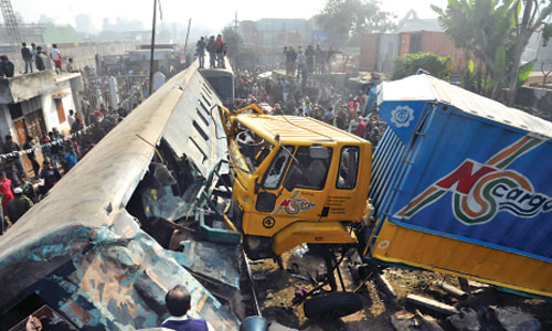6 killed as covered van rams train