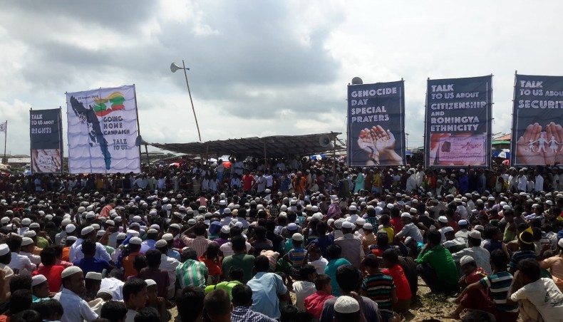 Rohingyas mark two years of crisis with big rally in Bangladesh camp